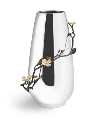 Michael Aram Dogwood Wine Coaster & Bottle Stopper gift set